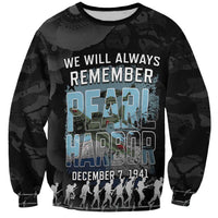 Personalized Pearl Harbor Remembrance Day Sweatshirt We Will Always Remember LT05 Unisex Black - Polynesian Pride