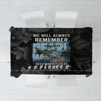 Pearl Harbor Remembrance Day Tablecloth We Will Always Remember LT05 Black - Polynesian Pride