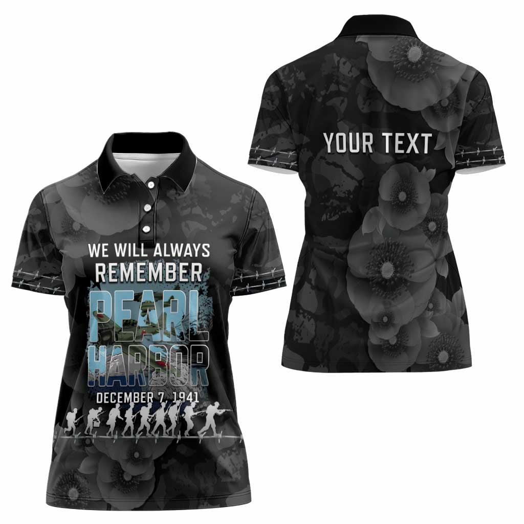 Personalized Pearl Harbor Remembrance Day Women Polo Shirt We Will Always Remember