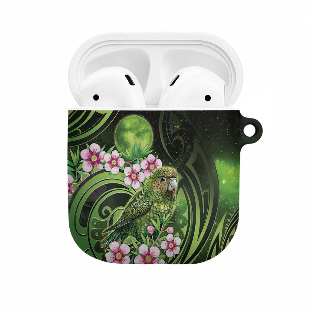New Zealand Aotearoa Kakapo AirPods Case Maori Pattern With Manuka Galaxy Style - Polynesian Pride