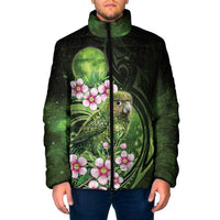 New Zealand Aotearoa Kakapo Padded Jacket Maori Pattern With Manuka Galaxy Style - Polynesian Pride