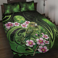 New Zealand Aotearoa Kakapo Quilt Bed Set Maori Pattern With Manuka Galaxy Style - Polynesian Pride