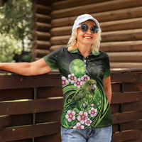 New Zealand Aotearoa Kakapo Women Polo Shirt Maori Pattern With Manuka Galaxy Style - Polynesian Pride