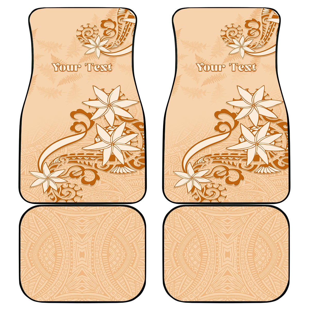 Personalised New Zealand Auckland Folk Festival Car Mats Vintage Style LT05 Brown - Polynesian Pride