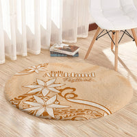 New Zealand Auckland Folk Festival Round Carpet Vintage Style LT05 - Polynesian Pride