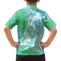 Couple Sea Turtle One Love One Heart Family Matching Short Sleeve Bodycon Dress and Hawaiian Shirt LT05 - Polynesian Pride