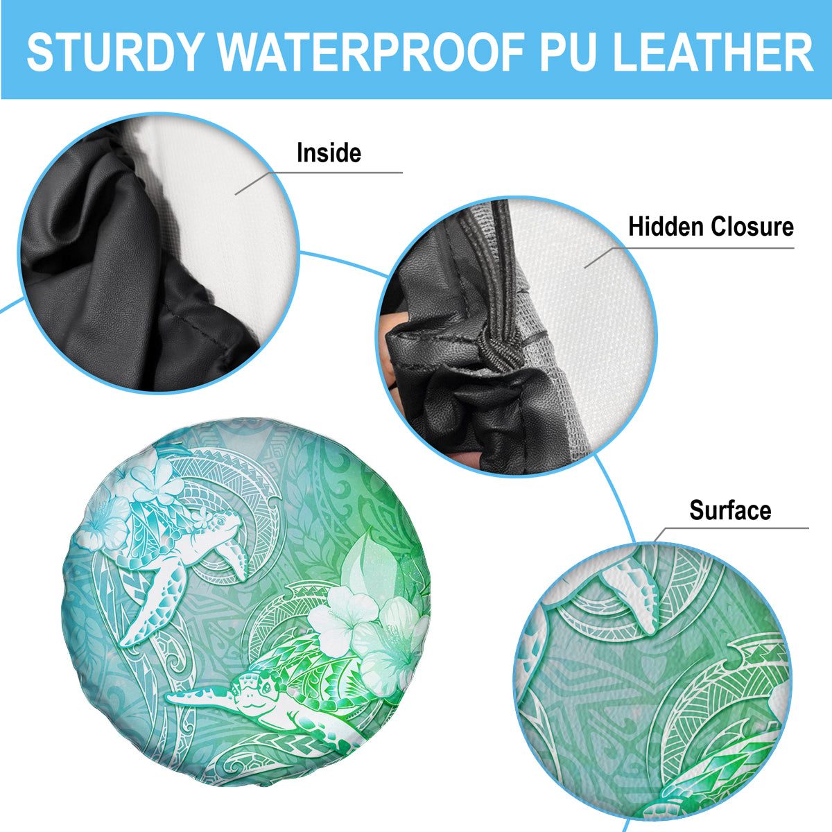 Couple Sea Turtle One Love One Heart Spare Tire Cover LT05 - Polynesian Pride