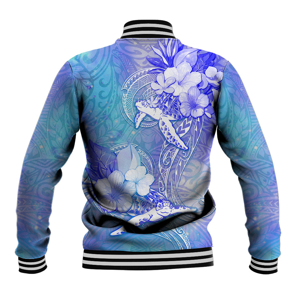 Couple Blue Sea Turtle Heart Love Baseball Jacket LT05 - Polynesian Pride