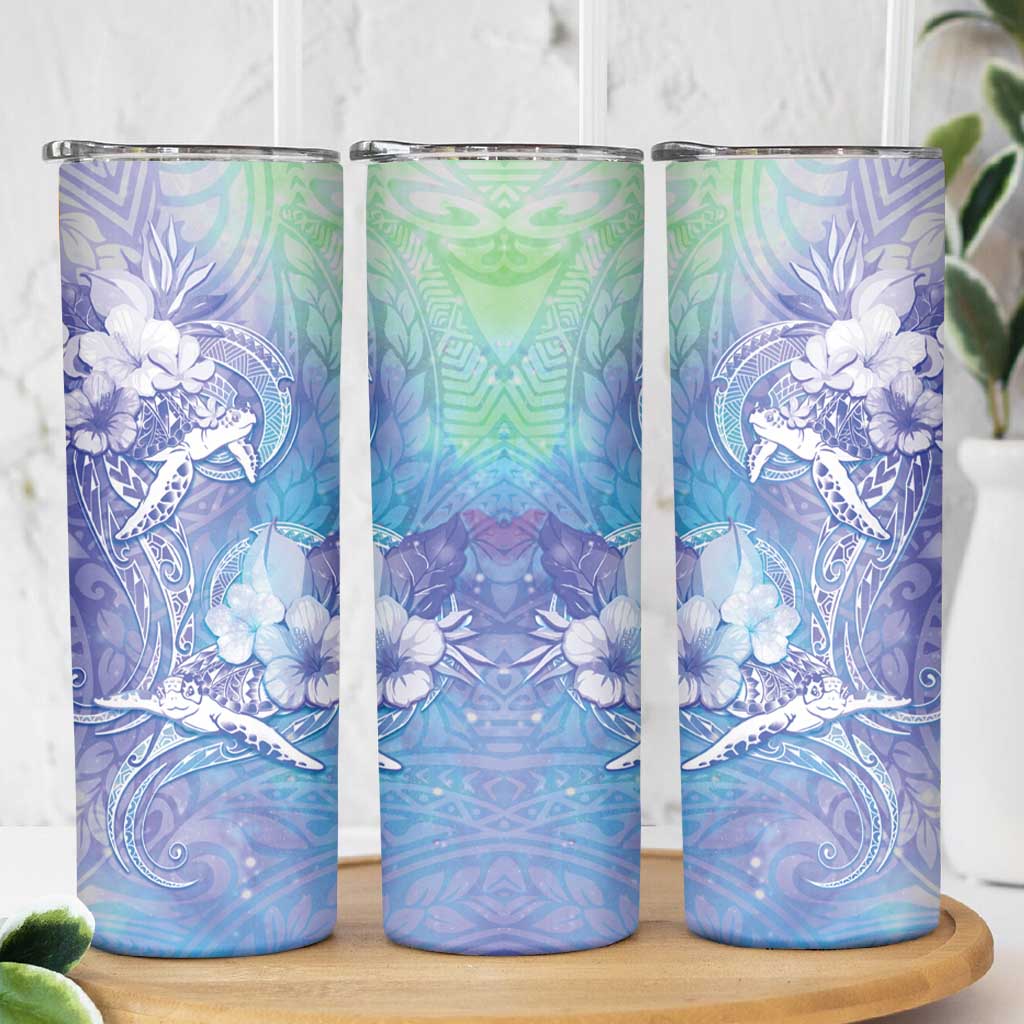 Couple Blue Sea Turtle Heart Love Skinny Tumbler LT05