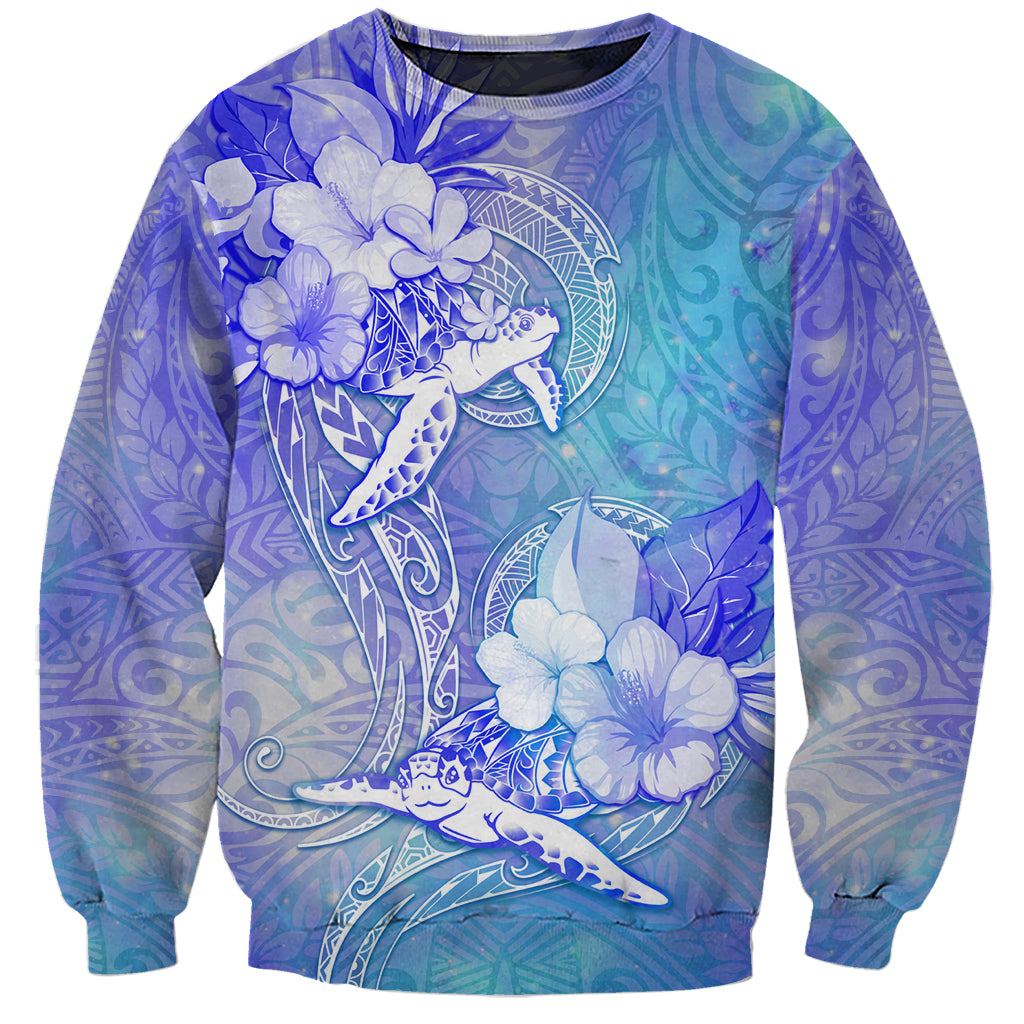 Couple Blue Sea Turtle Heart Love Sweatshirt LT05 Unisex Blue - Polynesian Pride