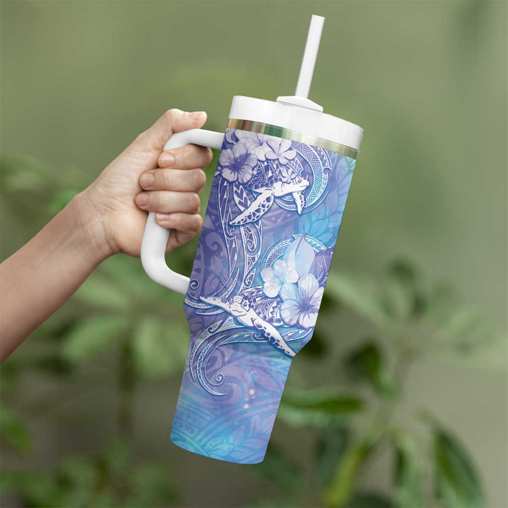 Couple Blue Sea Turtle Heart Love Tumbler With Handle LT05
