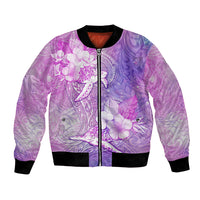 Couple Sea Turtle Love Give Us A Fairytale Bomber Jacket LT05 Unisex Pink - Polynesian Pride
