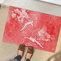 Polynesia Sea Turtle Couple Rubber Doormat Happy Valentine Day Red LT05 - Polynesian Pride