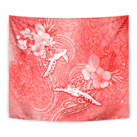 Polynesia Sea Turtle Couple Tapestry Happy Valentine Day Red LT05 - Polynesian Pride