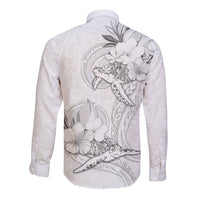 Polynesia Sea Turtle Couple Long Sleeve Button Shirt Happy Valentine Day White LT05 - Polynesian Pride