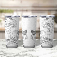 Polynesia Sea Turtle Couple Tumbler Cup Happy Valentine Day White