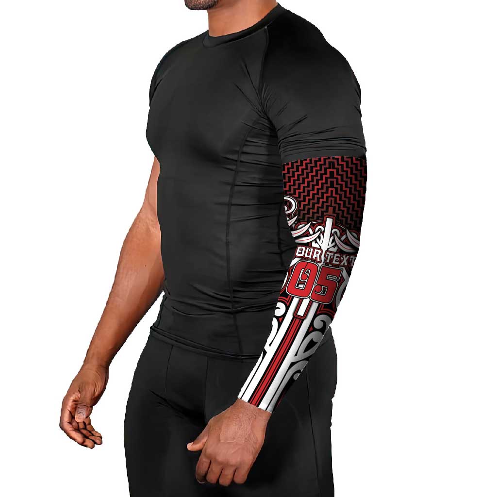 Custom Aotearoa Ngapuhi Arm Sleeves Maori Tribal Pattern Mix Poutama
