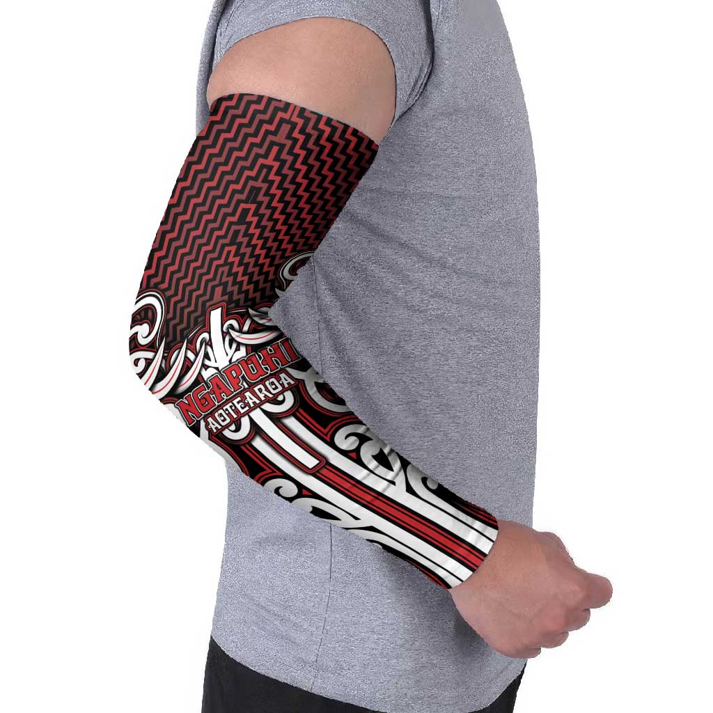 Custom Aotearoa Ngapuhi Arm Sleeves Maori Tribal Pattern Mix Poutama