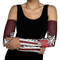 Custom Aotearoa Ngapuhi Arm Sleeves Maori Tribal Pattern Mix Poutama
