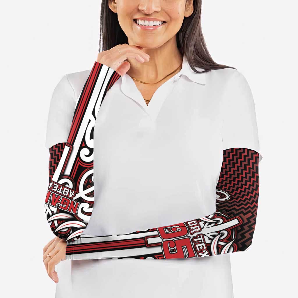 Custom Aotearoa Ngapuhi Arm Sleeves Maori Tribal Pattern Mix Poutama
