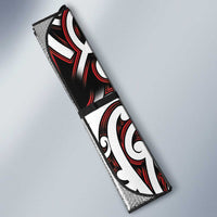 Custom Aotearoa Ngapuhi Auto Sun Shade Maori Tribal Pattern Mix Poutama