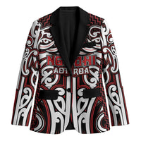 Custom Aotearoa Ngapuhi Blazer Maori Tribal Pattern Mix Poutama