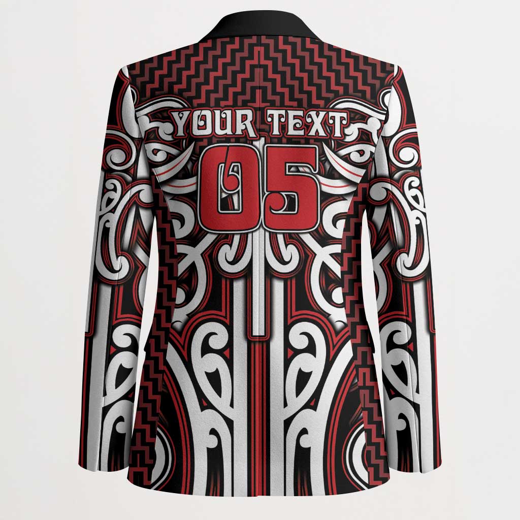 Custom Aotearoa Ngapuhi Blazer Maori Tribal Pattern Mix Poutama