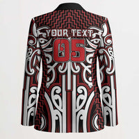 Custom Aotearoa Ngapuhi Blazer Maori Tribal Pattern Mix Poutama