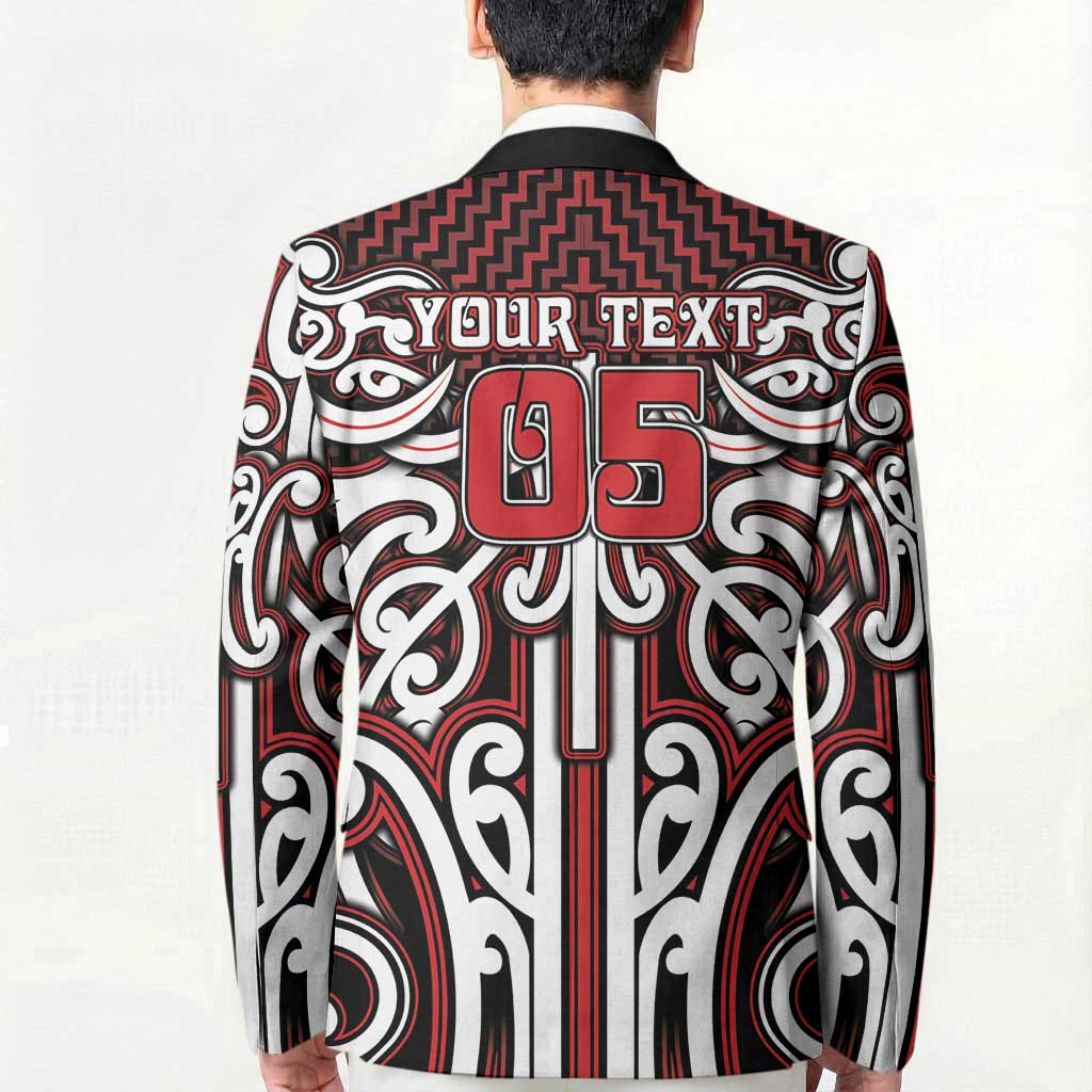 Custom Aotearoa Ngapuhi Blazer Maori Tribal Pattern Mix Poutama