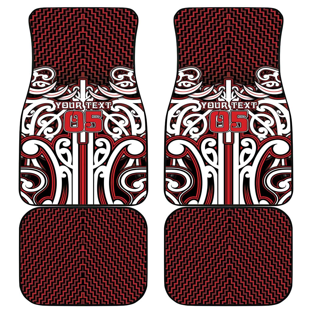 Custom Aotearoa Ngapuhi Car Mats Maori Tribal Pattern Mix Poutama