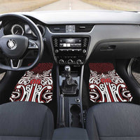 Custom Aotearoa Ngapuhi Car Mats Maori Tribal Pattern Mix Poutama