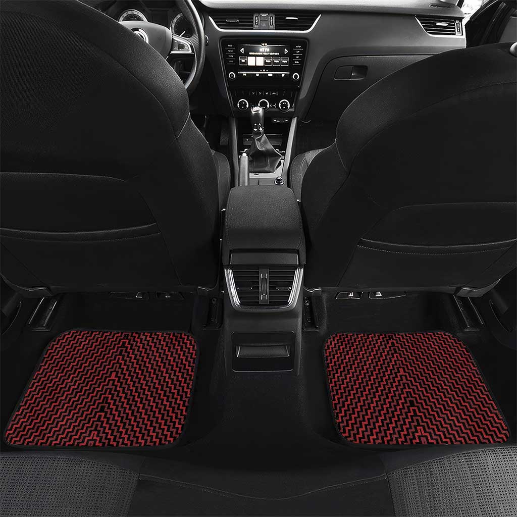 Custom Aotearoa Ngapuhi Car Mats Maori Tribal Pattern Mix Poutama