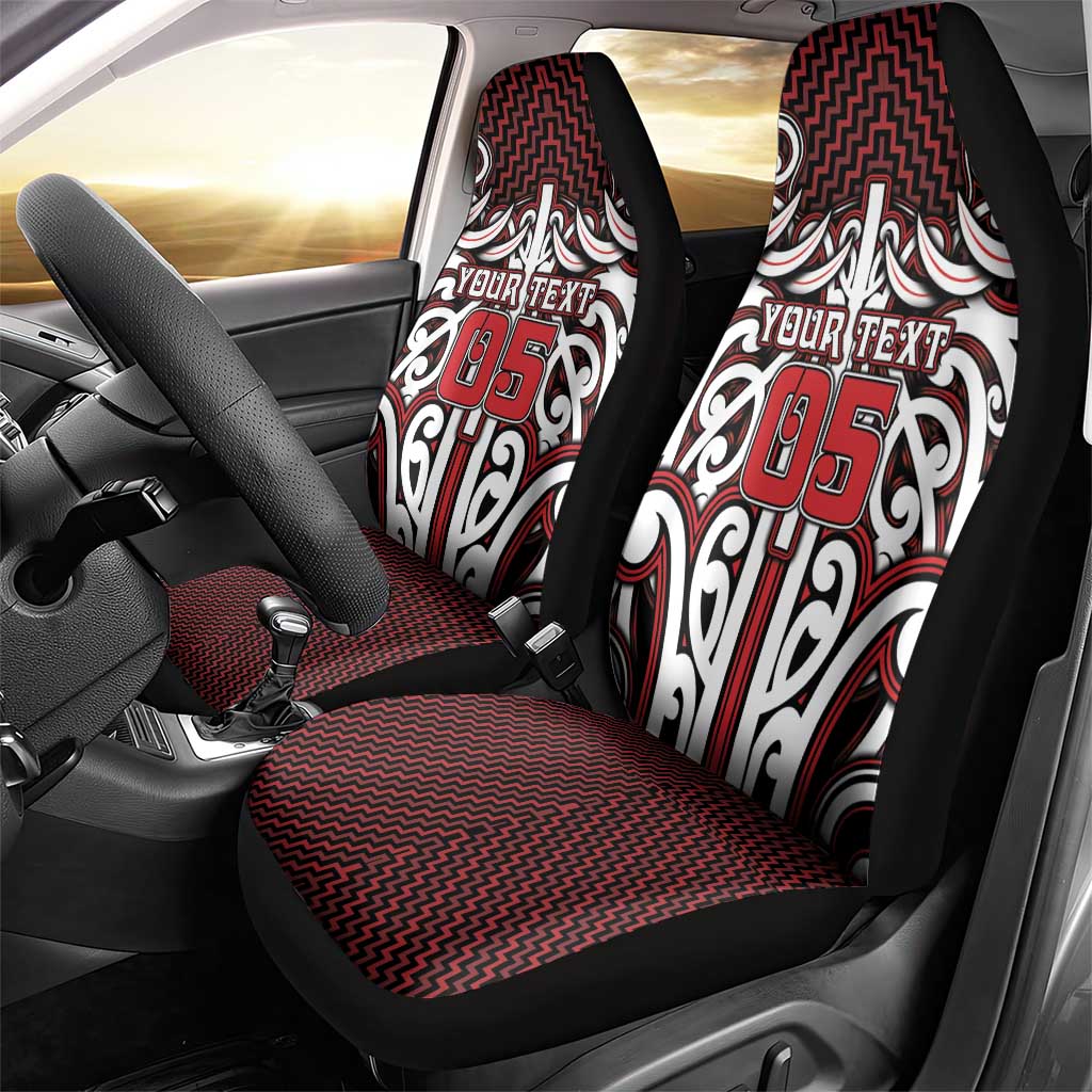Custom Aotearoa Ngapuhi Car Seat Cover Maori Tribal Pattern Mix Poutama