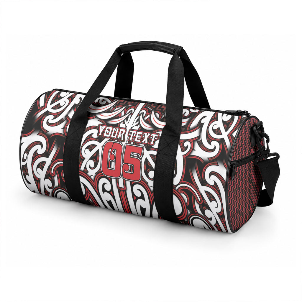 Custom Aotearoa Ngapuhi Duffle Bag Maori Tribal Pattern Mix Poutama LT05 - Polynesian Pride