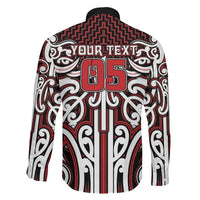 Custom Aotearoa Ngapuhi Family Matching Off The Shoulder Long Sleeve Dress and Hawaiian Shirt Maori Tribal Pattern Mix Poutama LT05 - Polynesian Pride