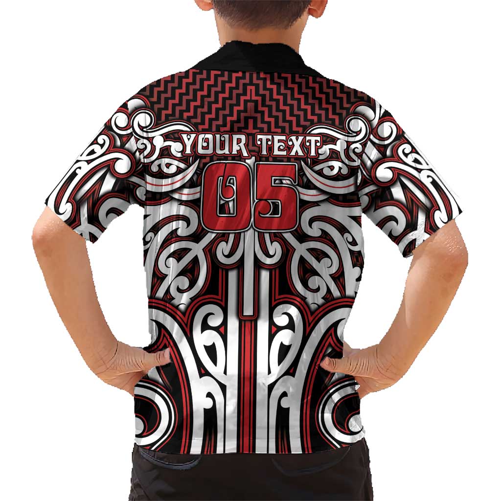 Custom Aotearoa Ngapuhi Family Matching Off Shoulder Maxi Dress and Hawaiian Shirt Maori Tribal Pattern Mix Poutama