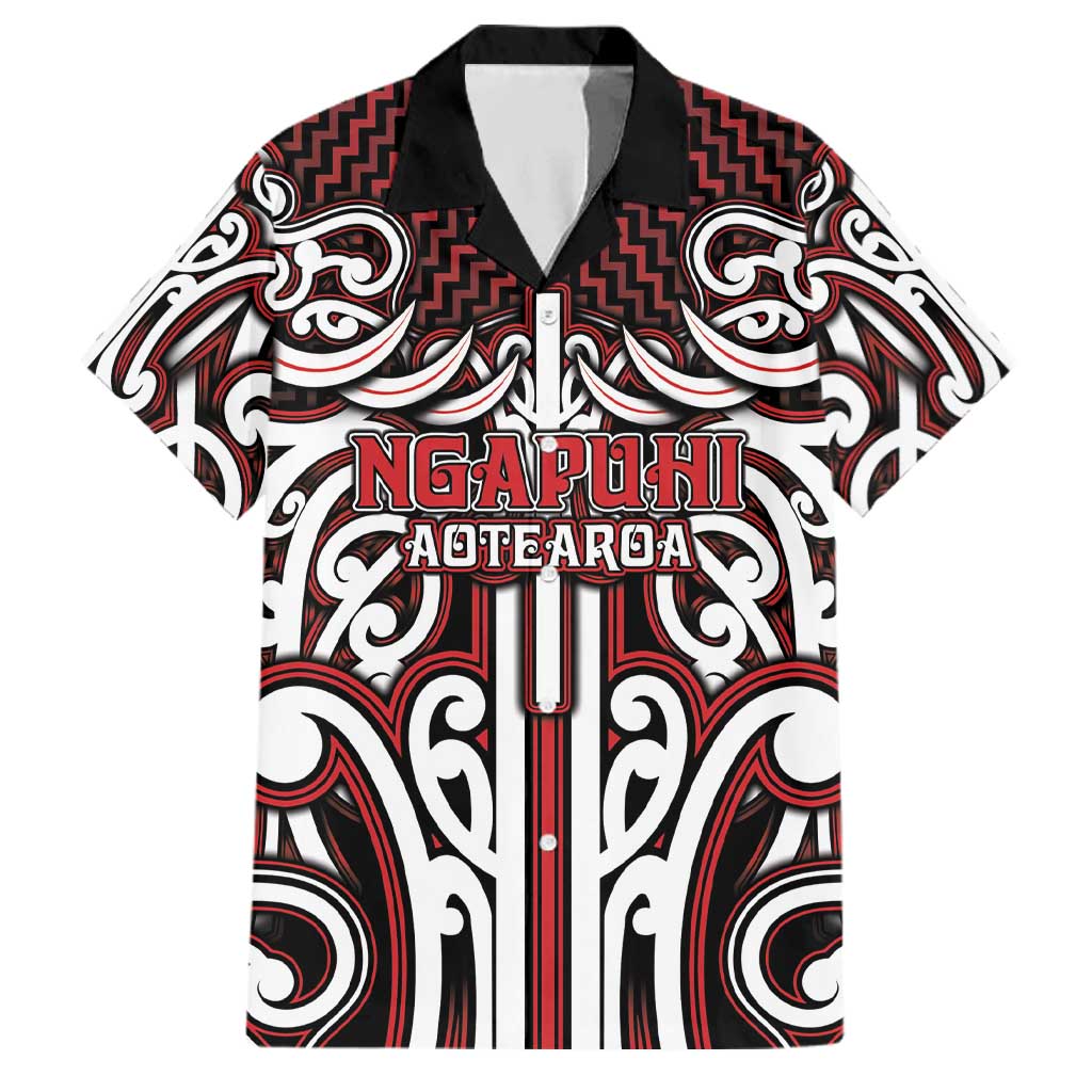 Custom Aotearoa Ngapuhi Family Matching Off Shoulder Maxi Dress and Hawaiian Shirt Maori Tribal Pattern Mix Poutama