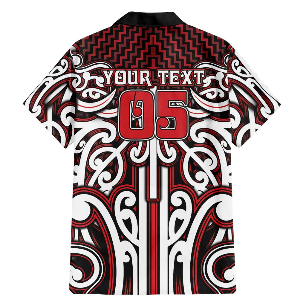 Custom Aotearoa Ngapuhi Family Matching Off Shoulder Short Dress and Hawaiian Shirt Maori Tribal Pattern Mix Poutama