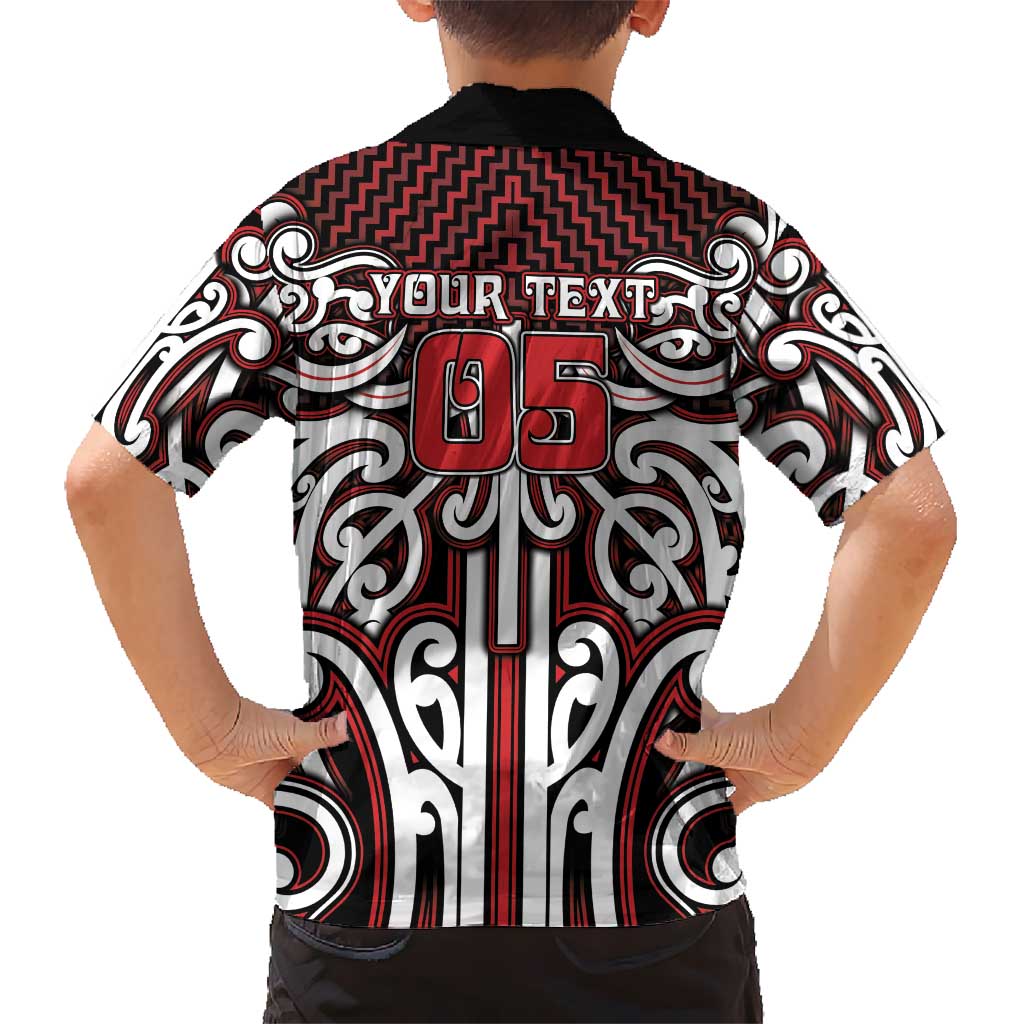 Custom Aotearoa Ngapuhi Hawaiian Shirt Maori Tribal Pattern Mix Poutama