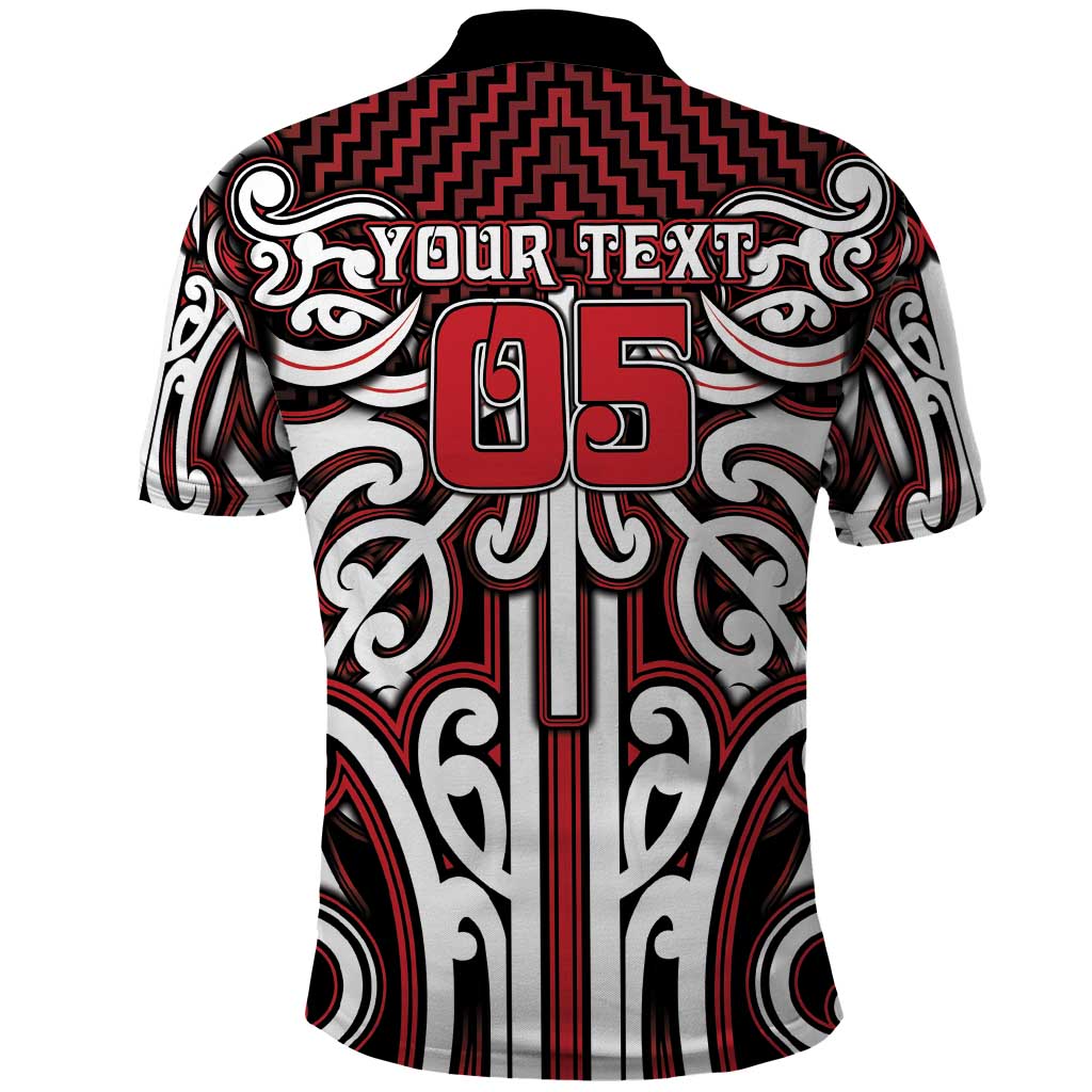 Custom Aotearoa Ngapuhi Polo Shirt Maori Tribal Pattern Mix Poutama