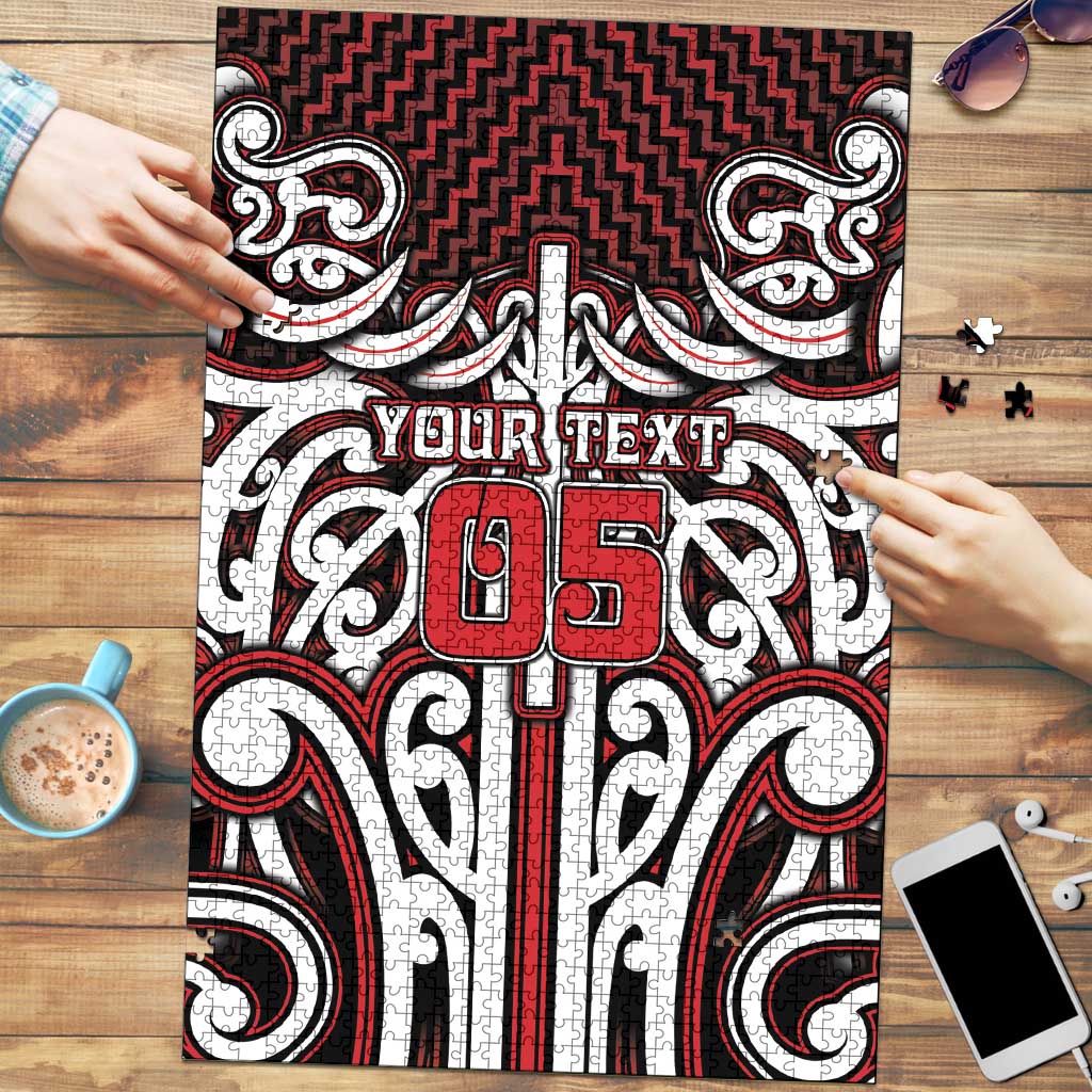 Custom Aotearoa Ngapuhi Puzzle Maori Tribal Pattern Mix Poutama