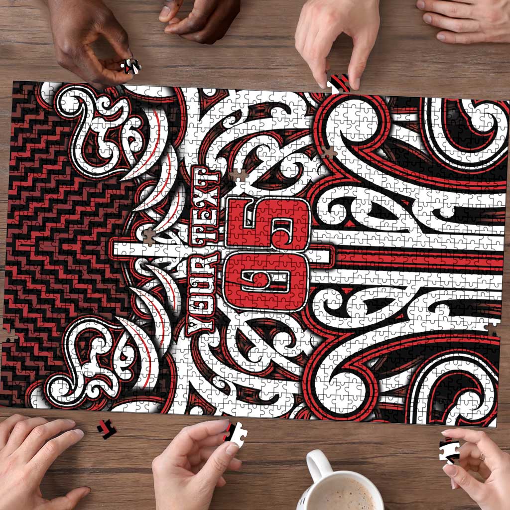 Custom Aotearoa Ngapuhi Puzzle Maori Tribal Pattern Mix Poutama