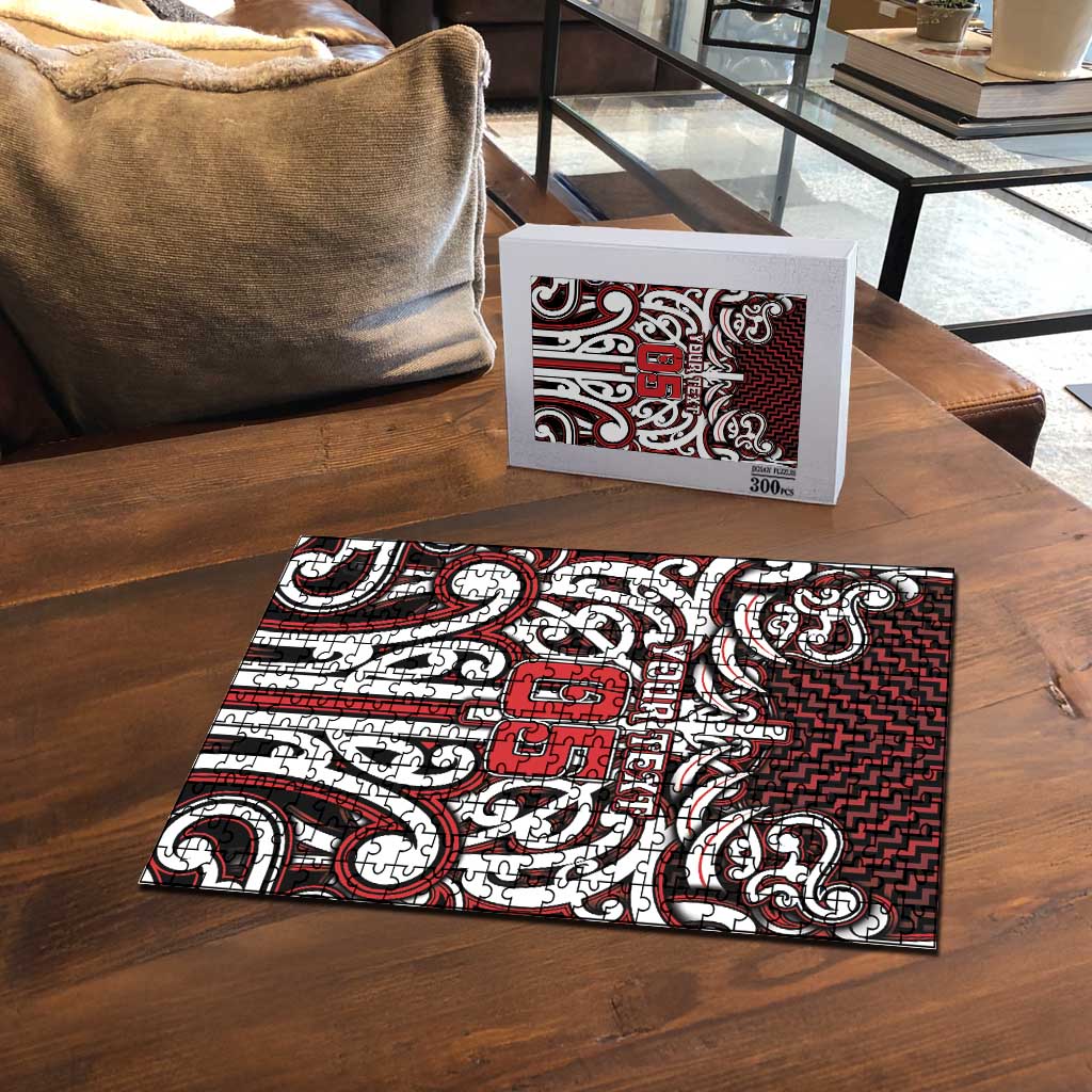 Custom Aotearoa Ngapuhi Puzzle Maori Tribal Pattern Mix Poutama