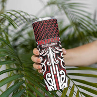 Custom Aotearoa Ngapuhi Skinny Tumbler Maori Tribal Pattern Mix Poutama LT05 - Polynesian Pride