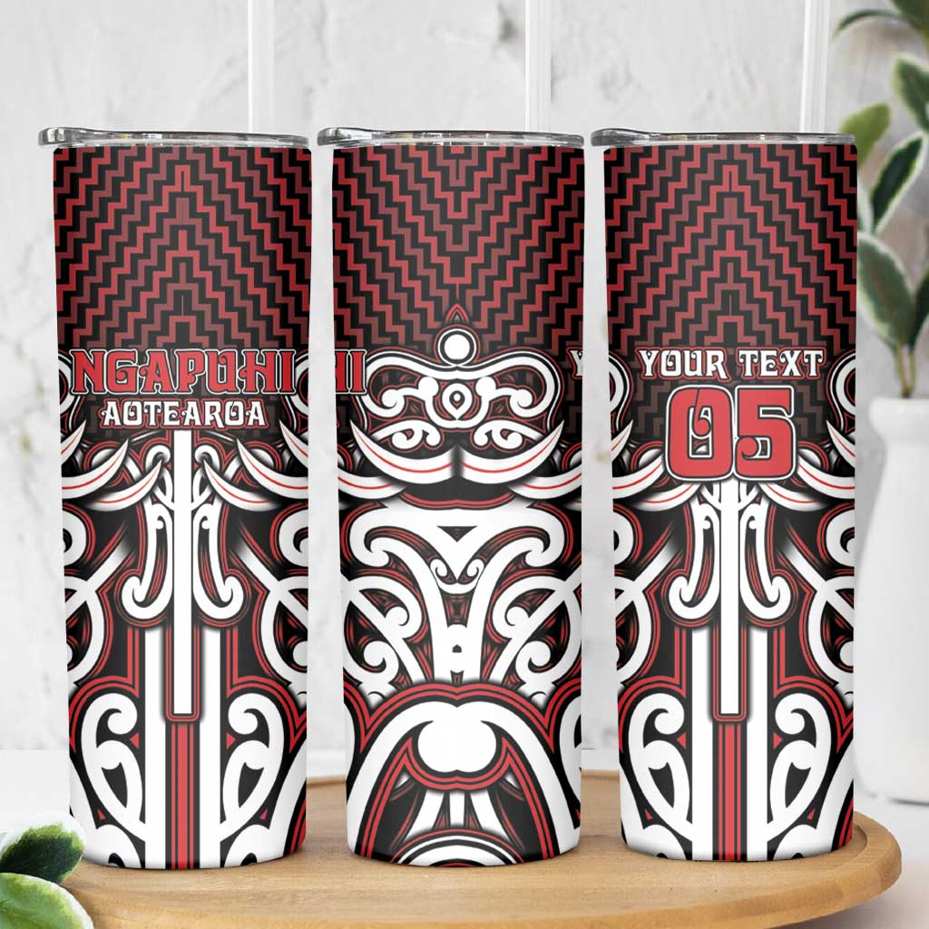 Custom Aotearoa Ngapuhi Skinny Tumbler Maori Tribal Pattern Mix Poutama LT05 - Polynesian Pride