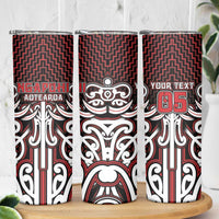 Custom Aotearoa Ngapuhi Skinny Tumbler Maori Tribal Pattern Mix Poutama LT05 - Polynesian Pride