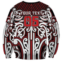 Custom Aotearoa Ngapuhi Sweatshirt Maori Tribal Pattern Mix Poutama
