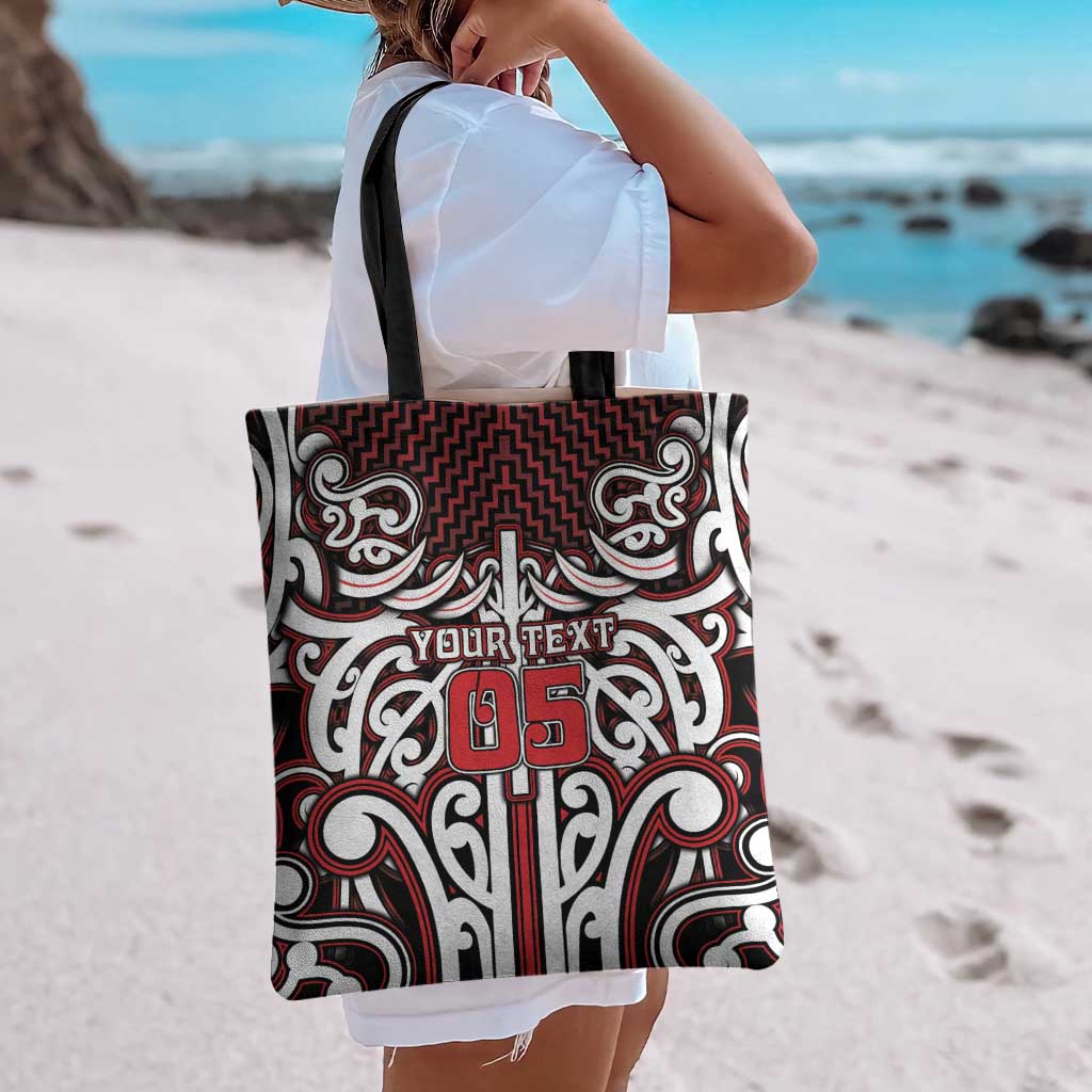 Custom Aotearoa Ngapuhi Tote Bag Maori Tribal Pattern Mix Poutama