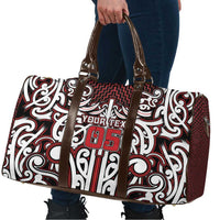Custom Aotearoa Ngapuhi Travel Bag Maori Tribal Pattern Mix Poutama