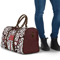 Custom Aotearoa Ngapuhi Travel Bag Maori Tribal Pattern Mix Poutama
